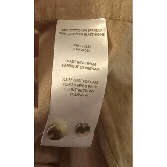 Travis Mathew Cloud Flannel Button Up Shirt Tan Men's Size Large - Picture 5 of 5